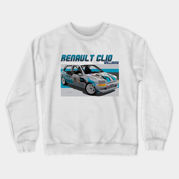 Renault Clio Williams Crewneck Sweatshirt by PjesusArt